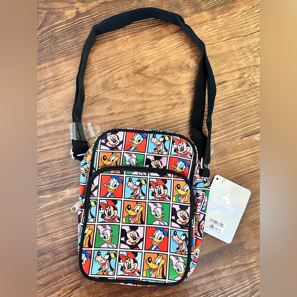 Disney Parks Mickey Mouse and Friends Canvas Crossbody Bag Purse NEW